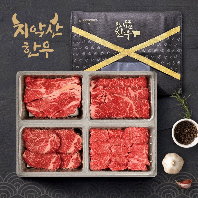 강원더몰,원주축협 치악산한우 VIP구이세트 1호 / 등심,안심,채끝,살치 각300g(1++)